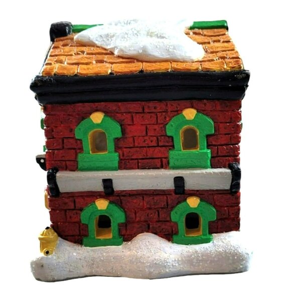 Vintage Christmas Village No 3 Firehouse Ceramic Festive Holiday Decor JH1813200 - Picture 2 of 4